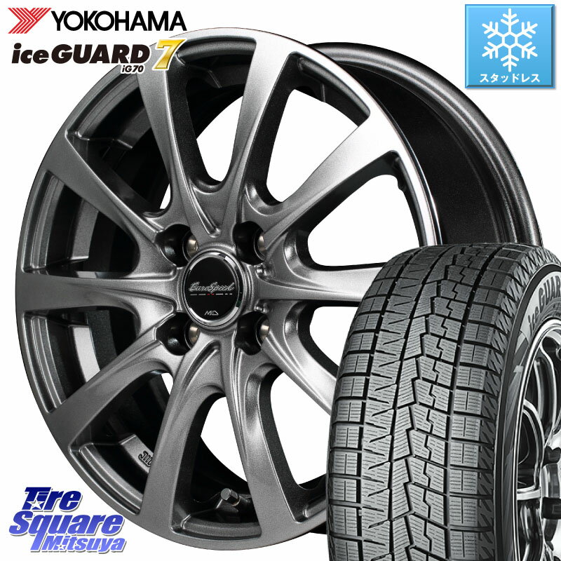 YOKOHAMA R7127 ice GUARD7 IG70 アイスガード スタッドレス 155/70R13 MANARAY MID EuroSpeed F10 ホイール 4本 13インチ 13 X 4.0J +43 4穴 100