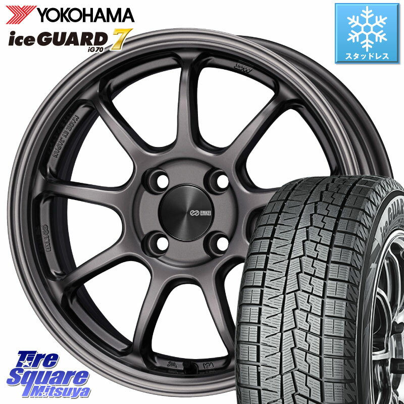 YOKOHAMA R7152 ice GUARD7 IG70 アイスガード スタッドレス 185/55R15 KYOHO ENKEI エンケイ PerformanceLine PF09 ホイール 4本 15インチ 15 X 6.0J +42 4穴 100 ノート サクシード