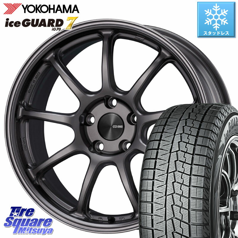 YOKOHAMA R7168 ice GUARD7 IG70 アイスガード スタッドレス 225/40R18 ENKEI PerformanceLine PF09 ホイール 4本 18インチ 18 X 8.0J +45 5穴 100 プリウス 86 カローラスポーツ