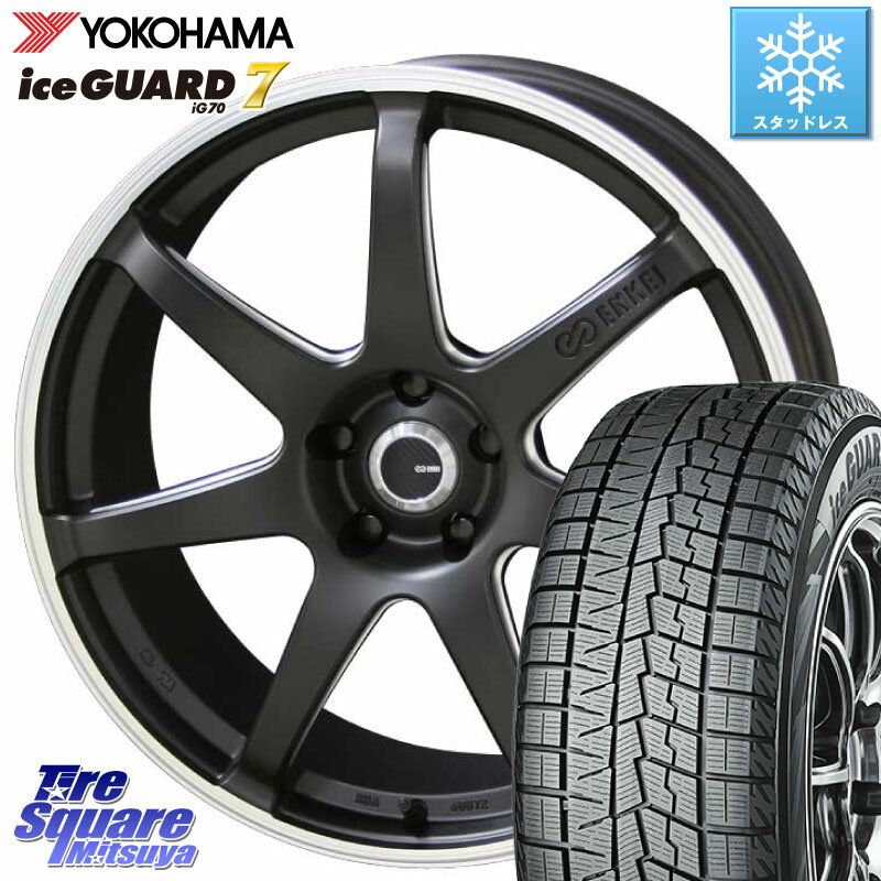 YOKOHAMA R7168 ice GUARD7 IG70 アイスガード スタッドレス 225/40R18 KYOHO ENKEI TUNING SC38 ホイール 4本 18インチ 18 X 8.0J +48 5穴 100 プリウス 86