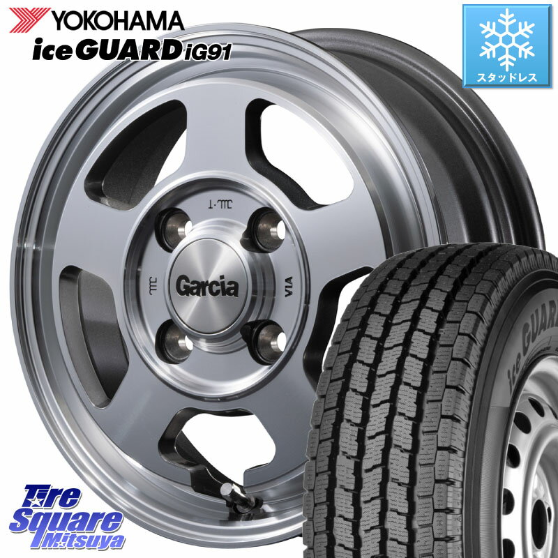 YOKOHAMA E4438 アイスガード iceGUARD ig91 スタッドレス forVAN 165/80R14 91*90 MANARAY MID GARCIA ガルシア CHICAGO5 シカゴ5 ホイール 14インチ 14 X 5.5J(JWL-T) +40 4穴 100 ADバン