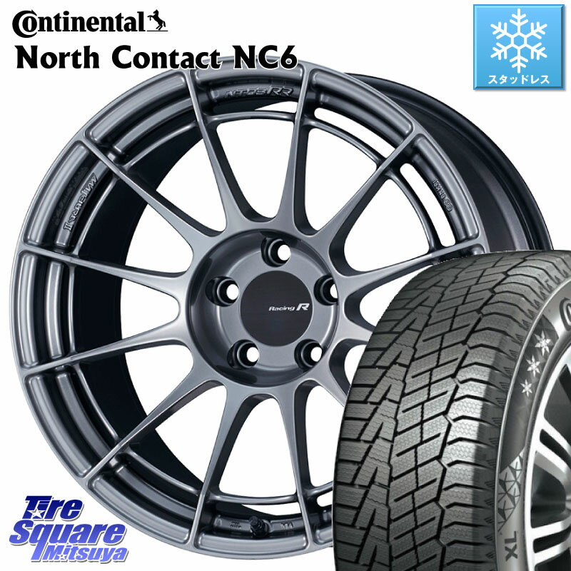 コンチネンタル NorthContact NC6 ノースコンタクト スタッドレス 225/45R18 ENKEI エンケイ Racing Revolution NT03RR ホイール 18 X 8.0J +45 5穴 114.3 リーフ