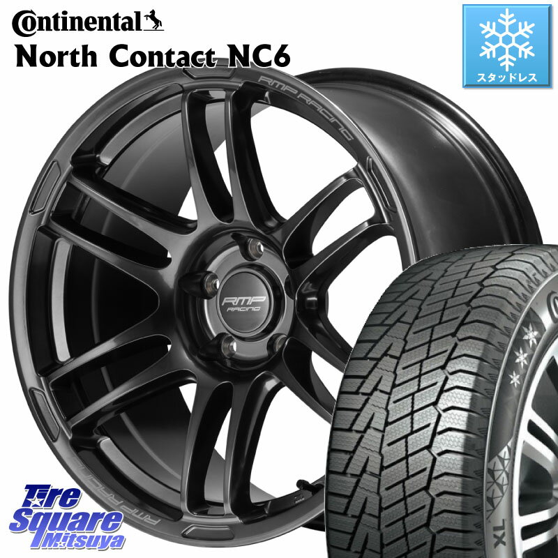 コンチネンタル NorthContact NC6 ノースコンタクト スタッドレス 235/60R18 MANARAY MID RMP RACING R26 TITAN ホイール 18インチ 18 X 7.5J +50 5穴 114.3