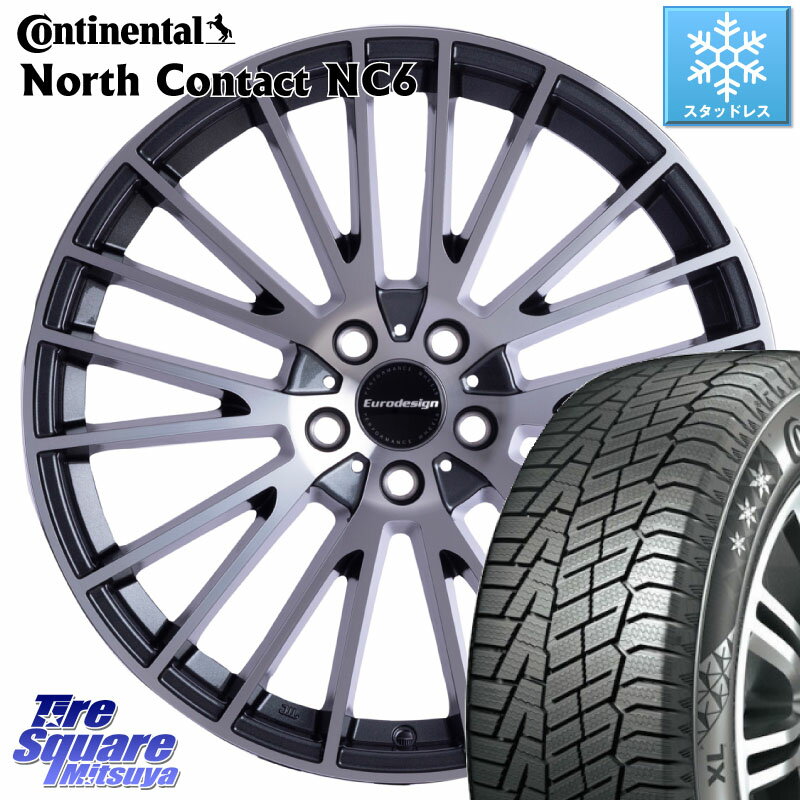 コンチネンタル NorthContact NC6 ノースコンタクト スタッドレス 235/65R17 阿部商会 Euro desing CALWER ホイール 17インチ 17 X 7.0J(LANDROVER EVOQUE LZ2) +50 5穴 108 ランドローバー イヴォーク