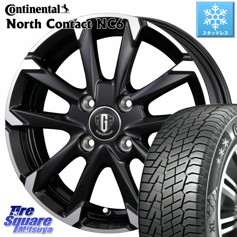 コンチネンタル NorthContact NC6 ノースコンタクト スタッドレス 165/55R15 KOSEI 【欠品次回5/末入荷予定入荷予定】MZ-GROW C52S ホイール 15インチ 15 X 4.5J +45 4穴 100