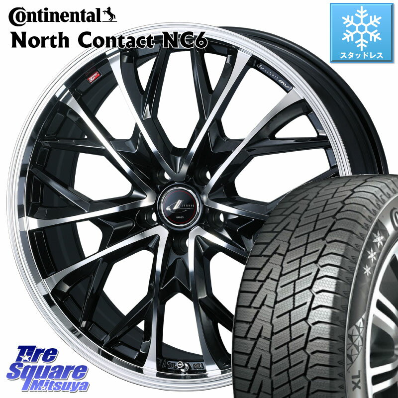 コンチネンタル NorthContact NC6 ノースコンタクト スタッドレス 215/60R16 WEDS LEONIS MV レオニス MV ホイール 16インチ 16 X 6.5J +47 5穴 114.3 ヴェゼル