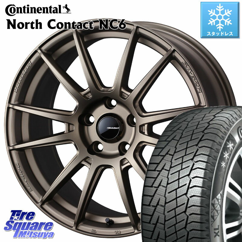 コンチネンタル NorthContact NC6 ノースコンタクト スタッドレス 215/55R17 WEDS WedsSport SA-62R ホイール 17インチ 17 X 7.0J +48 5穴 114.3 ヴェゼル カムリ