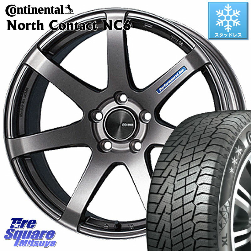 コンチネンタル NorthContact NC6 ノースコンタクト スタッドレス 225/65R17 ENKEI エンケイ PerformanceLine PF07 DS ホイール 17 X 7.0J +48 5穴 114.3 エクストレイル CX-5 アウトバック