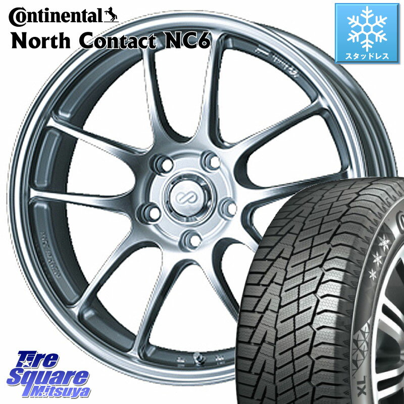 コンチネンタル NorthContact NC6 ノースコンタクト スタッドレス 225/60R18 ENKEI エンケイ PerformanceLine PF01 ホイール 18 X 7.5J +45 5穴 114.3 RAV4 CX-5 アウトバック