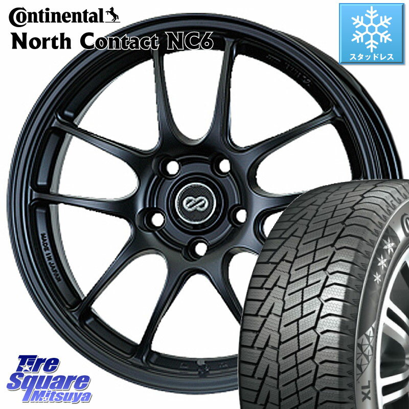 コンチネンタル NorthContact NC6 ノースコンタクト スタッドレス 225/65R17 ENKEI エンケイ PerformanceLine PF01 BK ホイール 17 X 7.5J +45 5穴 114.3 RAV4 NX アウトバック