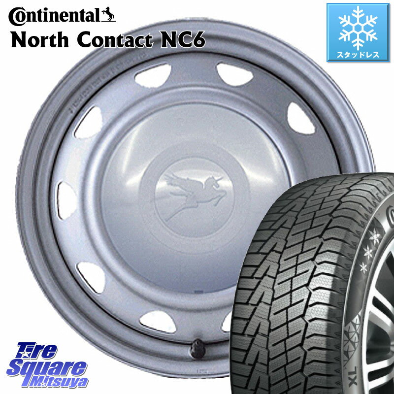 コンチネンタル NorthContact NC6 ノースコンタクト スタッドレス 165/65R14 WEDS キャロウィン PC-453F スチールホイール 14インチ 14 X 4.5J +45 4穴 100 ハスラー ソリオ デリカミニ