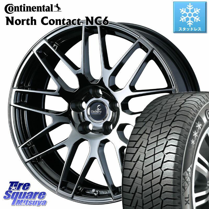 コンチネンタル NorthContact NC6 ノースコンタクト スタッドレス 225/45R18 WEDS 39247 Delmore LC.S 平座仕様(レクサス車専用) 18 X 8.0J +45 5穴 114.3