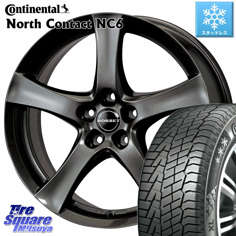 コンチネンタル NorthContact NC6 ノースコンタクト スタッドレス 225/45R18 TARGA type F F6941 18 X 8.0J(MB W247) +50 5穴 112 メルセデスベンツ Bクラス