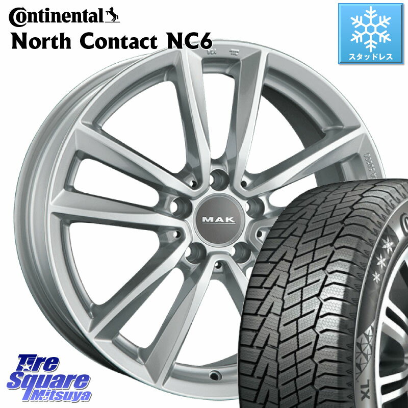 コンチネンタル NorthContact NC6 ノースコンタクト スタッドレス 215/65R17 阿部商会 MAK BREMEN ホイール 17インチ 17 X 7.5J(MB X247) +52.5 5穴 112 メルセデスベンツ GLB(X247)