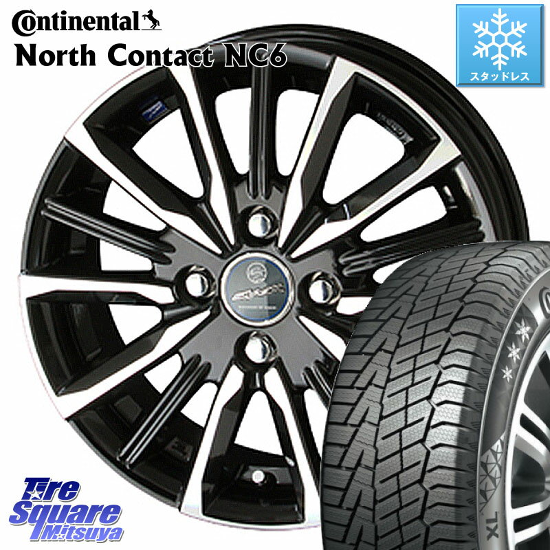 コンチネンタル NorthContact NC6 ノースコンタクト スタッドレス 175/65R14 KYOHO SMACK スマック ヴァルキリー ホイール 14インチ 14 X 5.5J +43 4穴 100 フィット サクシード