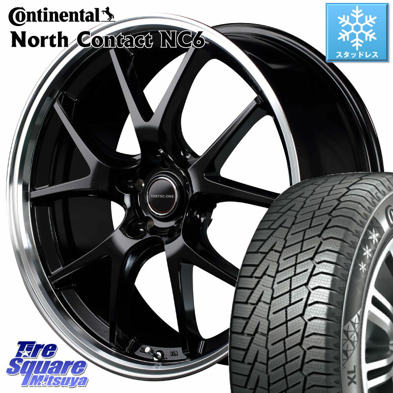 コンチネンタル NorthContact NC6 ノースコンタクト スタッドレス 235/45R18 MANARAY MID VERTEC ONE EXE5 ホイール 18インチ 18 X 8.0J +42 5穴 114.3 カムリ