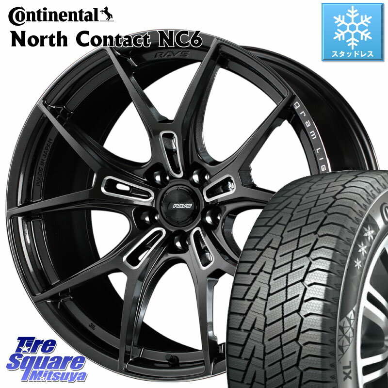 コンチネンタル NorthContact NC6 ノースコンタクト スタッドレス 245/40R18 RAYS 【欠品次回8月末】 レイズ GramLights グラムライツ 57FXZ ホイール 18インチ 18 X 8.5J(VAB 6POT) +45 5穴 114.3 WRX STI