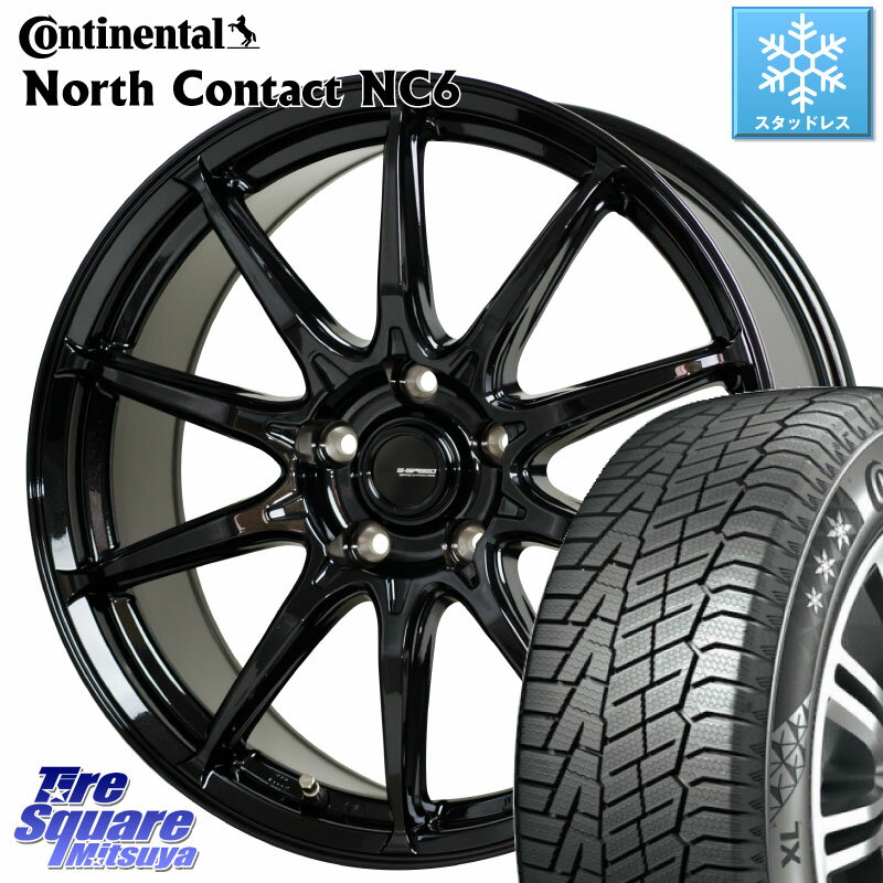 コンチネンタル NorthContact NC6 ノースコンタクト スタッドレス 205/55R16 HotStuff G-SPEED G-05 G05 5H ホイール 4本 16インチ 16 X 6.5J +48 5穴 100 プリウス 86 インプレッサ カローラスポーツ XV