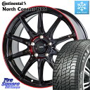 コンチネンタル NorthContact NC6 ノースコンタクト スタッドレス 225/60R18 HotStuff 軽量設計 G.SPEED P-05R P05R RED ホイール 18インチ 18 X 8.0J +42 5穴 114.3 RAV4 エクストレイル NX CX-5