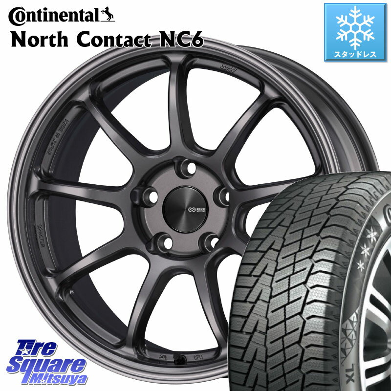 コンチネンタル NorthContact NC6 ノースコンタクト スタッドレス 225/45R17 KYOHO ENKEI エンケイ PerformanceLine PF09 ホイール 4本 17インチ 17 X 8.0J +40 5穴 100 86