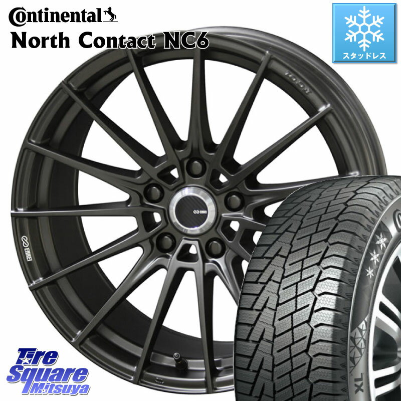 コンチネンタル NorthContact NC6 ノースコンタクト スタッドレス 215/50R18 KYOHO 【欠品次回7月末】ENKEI TUNING FC01 ホイール 4本 18インチ 18 X 7.0J +48 5穴 114.3 プリウス セレナ セレナ