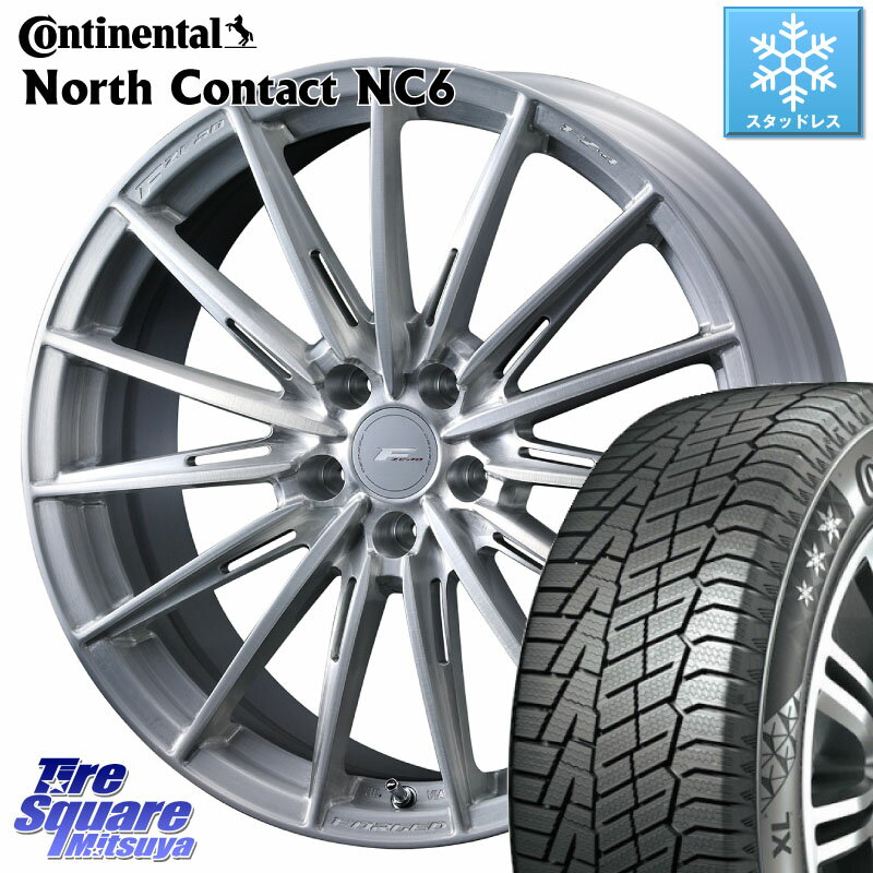 コンチネンタル NorthContact NC6 ノースコンタクト スタッドレス 225/45R18 WEDS F ZERO FZ4 FZ-4 鍛造 FORGED 18インチ 18 X 7.5J +48 5穴 114.3 ステップワゴン