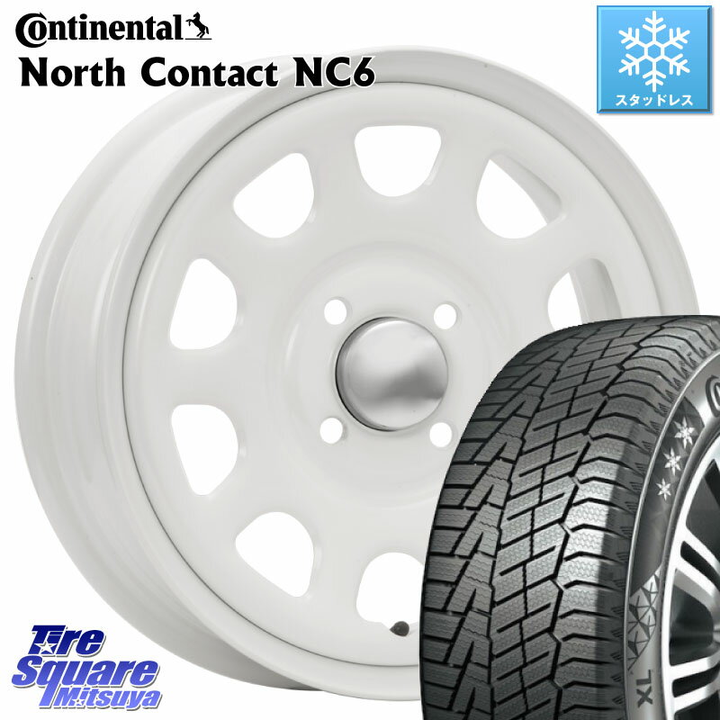 コンチネンタル NorthContact NC6 ノースコンタクト スタッドレス 165/65R14 MLJ デイトナ SS DAYTONA SS WH 4H 14インチ 14 X 5.0J +42 4穴 100 ハスラー デリカミニ