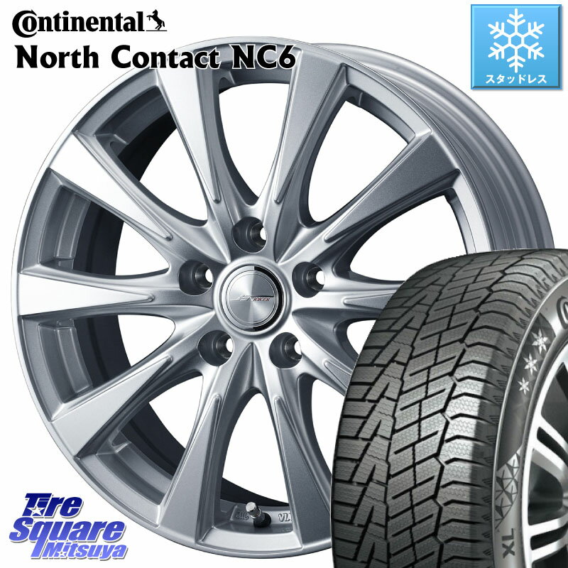 コンチネンタル NorthContact NC6 ノースコンタクト スタッドレス 205/55R16 WEDS ジョーカースピリッツ 平座仕様(トヨタ車専用) 16 X 6.5J +39 5穴 114.3 ヤリス