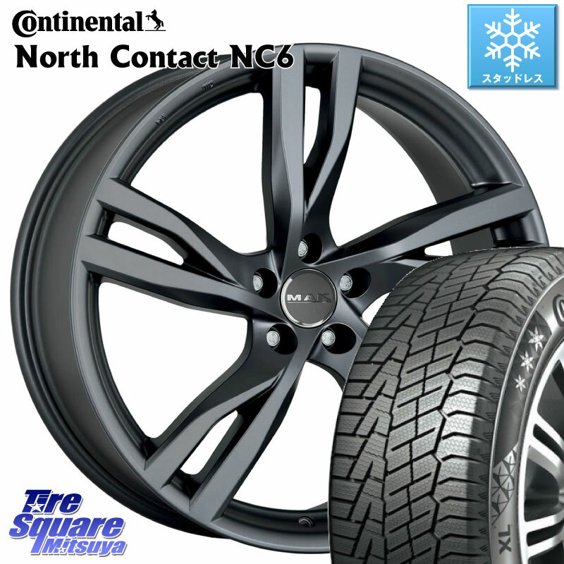 コンチネンタル NorthContact NC6 ノースコンタクト スタッドレス 245/45R18 阿部商会 MAK STOCKHOLM ホイール 18インチ 18 X 8.0J(JAGAUAR XF JBS) +45 5穴 108 ジャガー XF