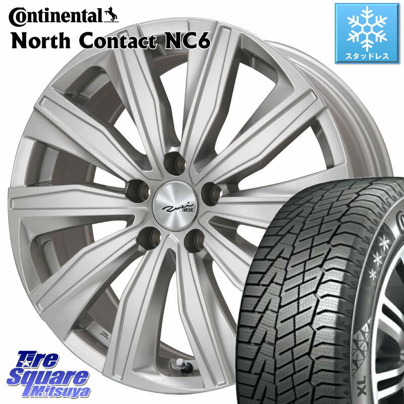 コンチネンタル NorthContact NC6 ノースコンタクト スタッドレス 215/65R17 KYOHO EURO ZWEI ツヴァイ FK-10 シルバー 17 X 7.0J(MB X247) +48 5穴 112 メルセデスベンツ GLB(X247)