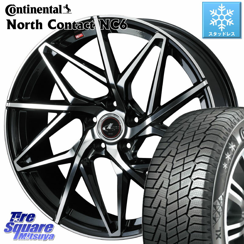 コンチネンタル NorthContact NC6 ノースコンタクト スタッドレス 245/45R18 WEDS 40613 レオニス LEONIS IT PBMC 18インチ 18 X 8.0J +42 5穴 114.3