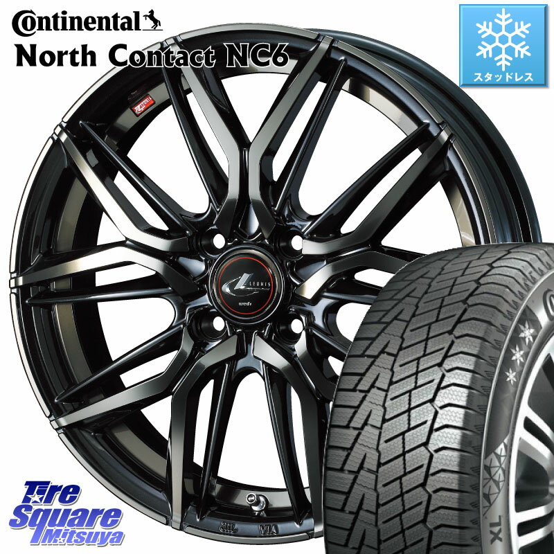 コンチネンタル NorthContact NC6 ノースコンタクト スタッドレス 165/60R15 WEDS 40773 レオニス LEONIS LM PBMCTI 15インチ 15 X 4.5J +45 4穴 100 ハスラー ソリオ デリカミニ