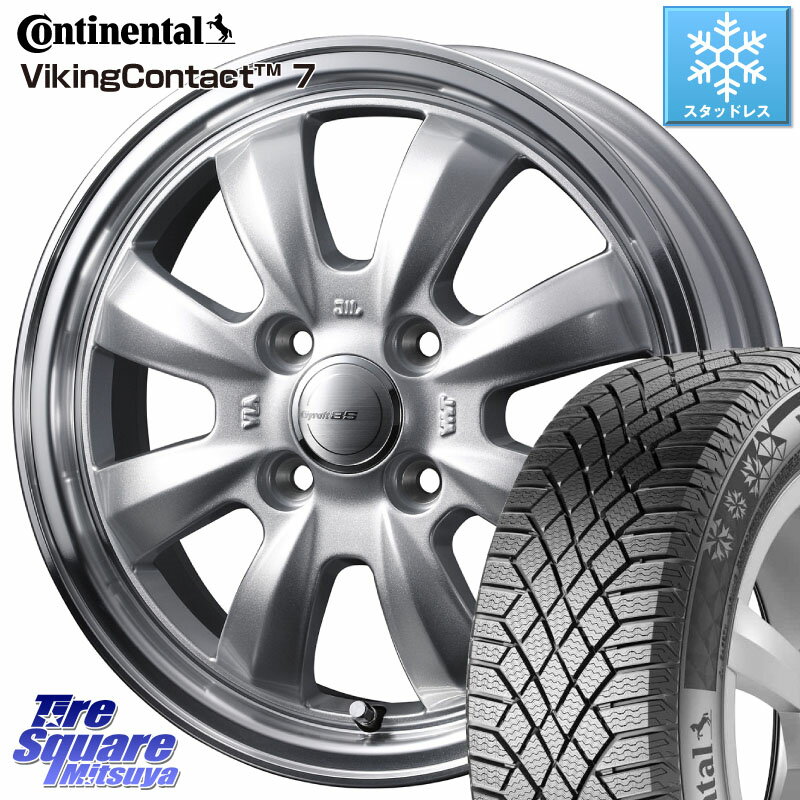 コンチネンタル VikingContact 7 バイキング スタッドレス 185/60R15 WEDS GYRAFT 8S ホイール 15インチ 15 X 5.5J +42 4穴 100 アクア ヤリス