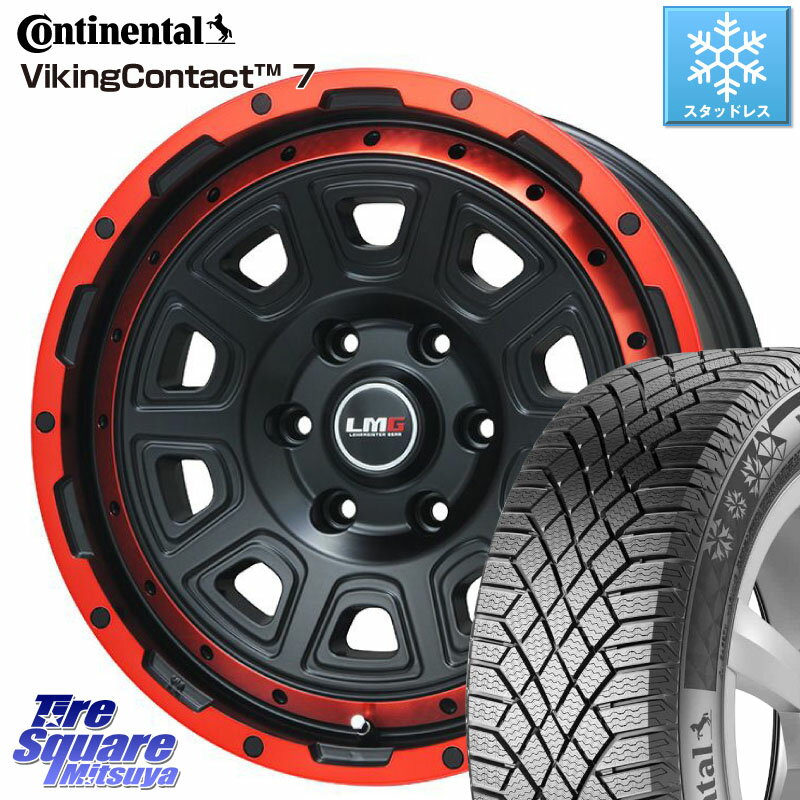 コンチネンタル VikingContact 7 バイキング スタッドレス 265/60R18 LEHRMEISTER レアマイスター LMG DS-10 DS10 RED 5H 18インチ 18 X 8.0J +25 6穴 139.7 ランクル プラド トライトン