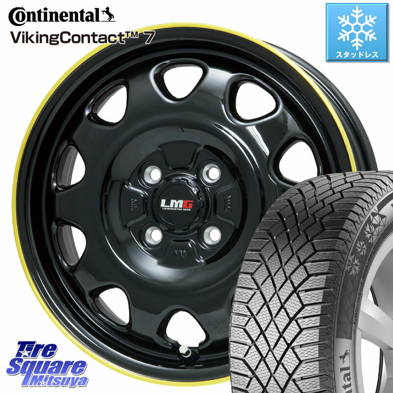 コンチネンタル VikingContact 7 バイキング スタッドレス 155/65R14 LEHRMEISTER レアマイスター LMG OFF STYLE ホイール 14インチ 14 X 4.5J +45 4穴 100