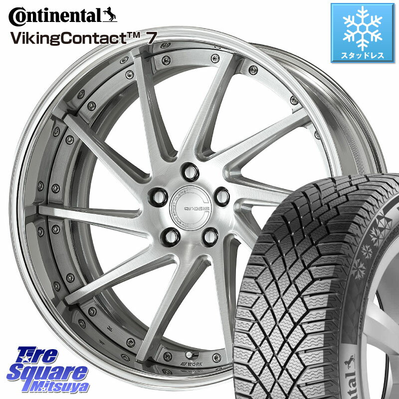 コンチネンタル VikingContact 7 バイキング スタッドレス 245/40R19 WORK GNOSIS CVS O Disk 19インチ 2ピース 19 X 8.5J +35 5穴 114.3 アルファード