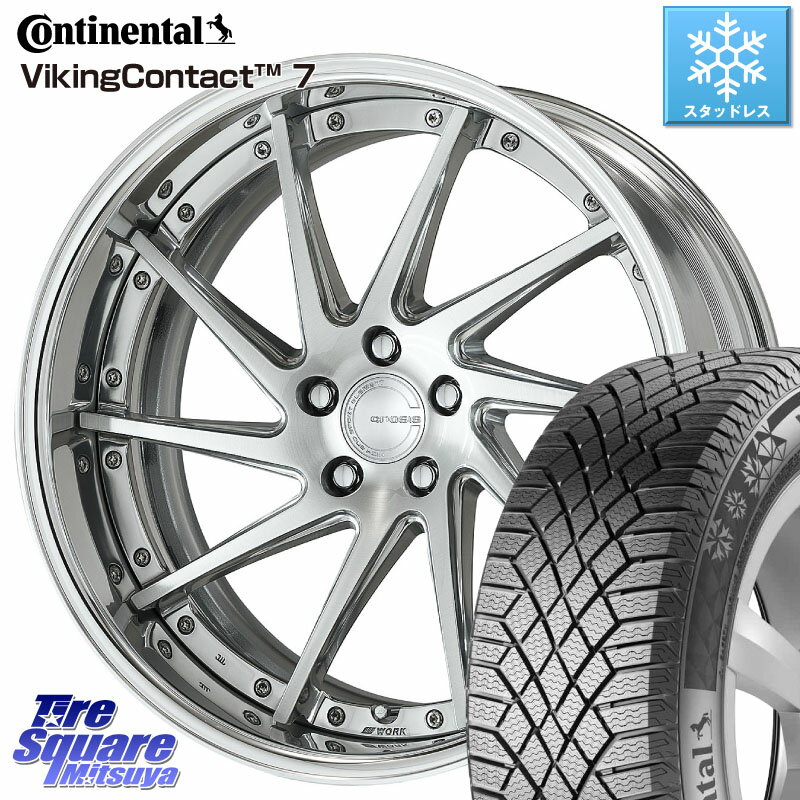 コンチネンタル VikingContact 7 バイキング スタッドレス 235/40R19 WORK GNOSIS CVS O Disk 19インチ 2ピース 19 X 8.0J +45 5穴 114.3 カムリ