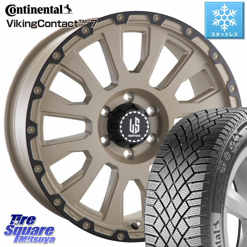 コンチネンタル VikingContact 7 バイキング スタッドレス 265/60R18 阿部商会 LA STRADA AVENTURA アヴェンチュラ GAR 18インチ 18 X 8.0J +20 6穴 139.7 ランクル プラド トライトン