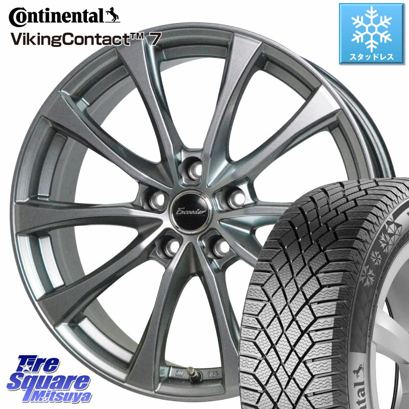 コンチネンタル VikingContact 7 バイキング スタッドレス 215/70R16 HotStuff Exceeder E07 エクシーダー ホイール 16インチ 16 X 6.5J +38 5穴 114.3 デリカ D5 D:5