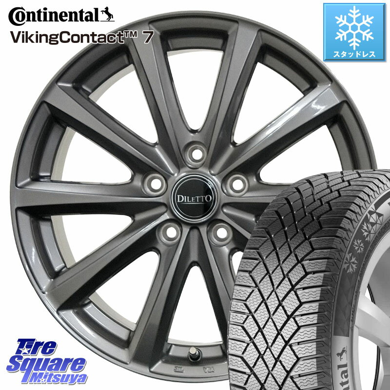 コンチネンタル VikingContact 7 バイキング スタッドレス 225/45R17 コスミック DILETTO M10 ディレット ホイール 17インチ 17 X 7.0J +38 5穴 114.3 ヤリス