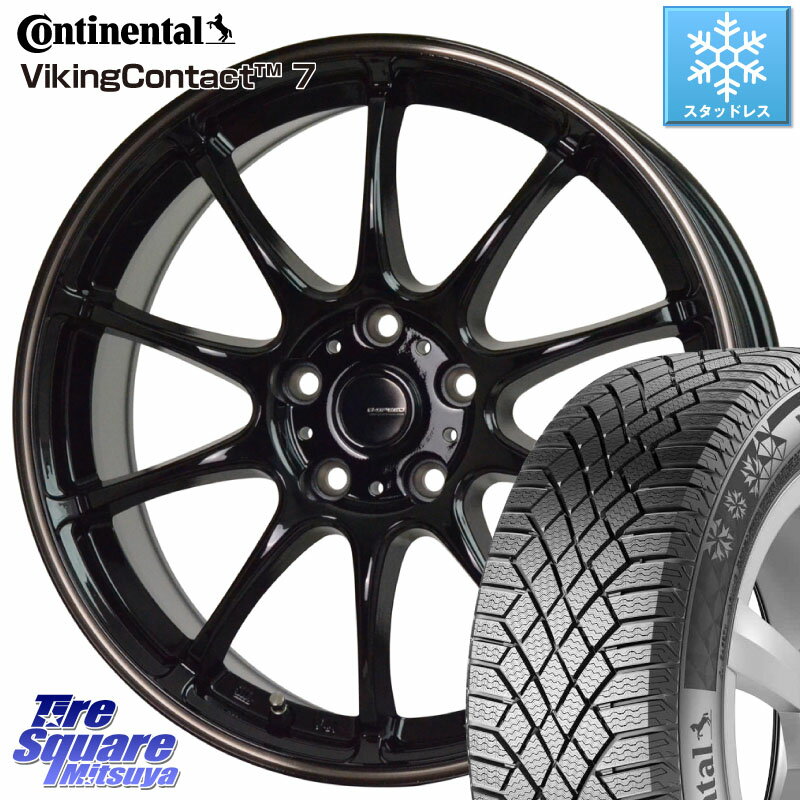 コンチネンタル VikingContact 7 バイキング スタッドレス 225/45R17 HotStuff G・SPEED P-07 ジー・スピード ホイール 17インチ 17 X 7.0J +45 5穴 100 86