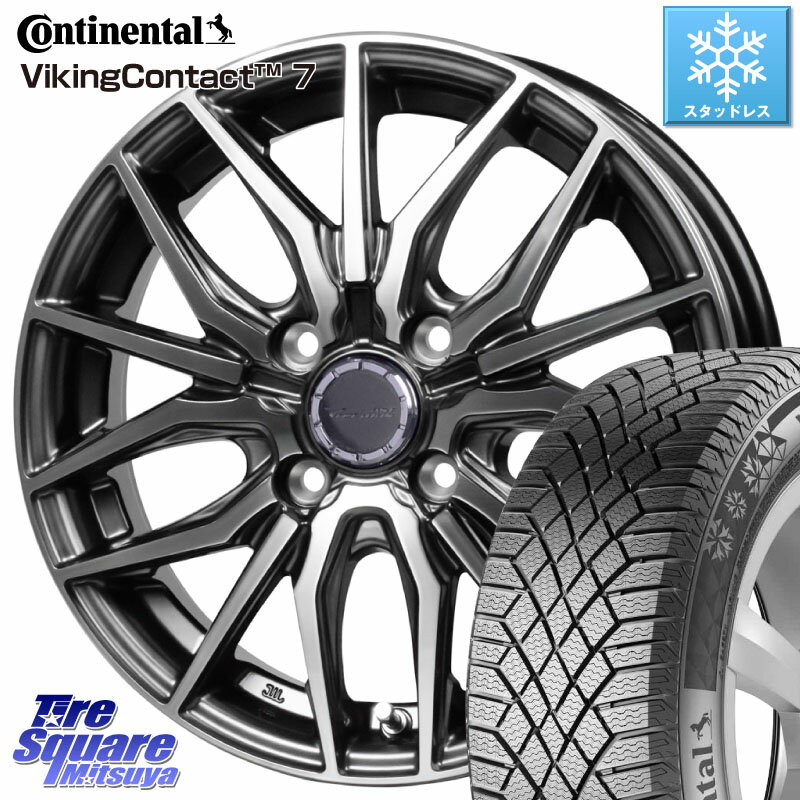 コンチネンタル VikingContact 7 バイキング スタッドレス 185/65R15 HotStuff Precious AST M4 プレシャス アスト M4 4H ホイール 15インチ 15 X 5.5J +50 4穴 100 フリード