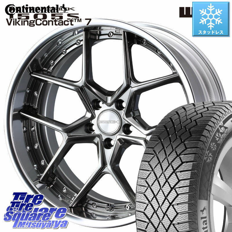 コンチネンタル VikingContact 7 バイキング スタッドレス 255/50R19 WEDS MAVERICK 1505S BK S-LoDisk 2ピース ホイール 19インチ 19 X 8.0J +38 5穴 114.3