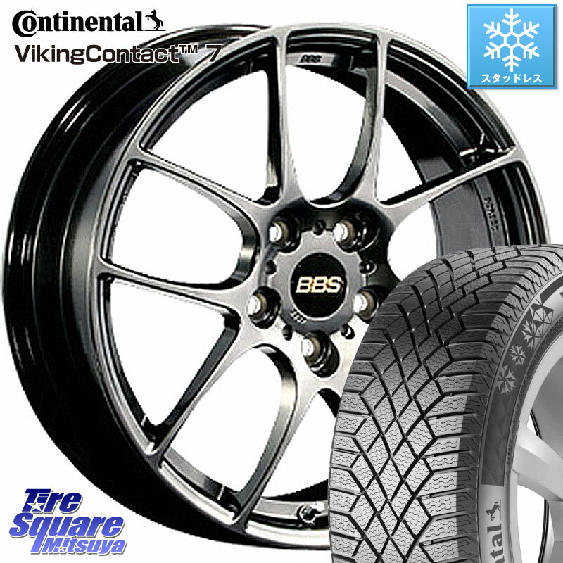 コンチネンタル VikingContact 7 バイキング スタッドレス 225/45R17 BBS RF 鍛造1ピース DB ホイール 17インチ 17 X 7.0J +48 5穴 100 86