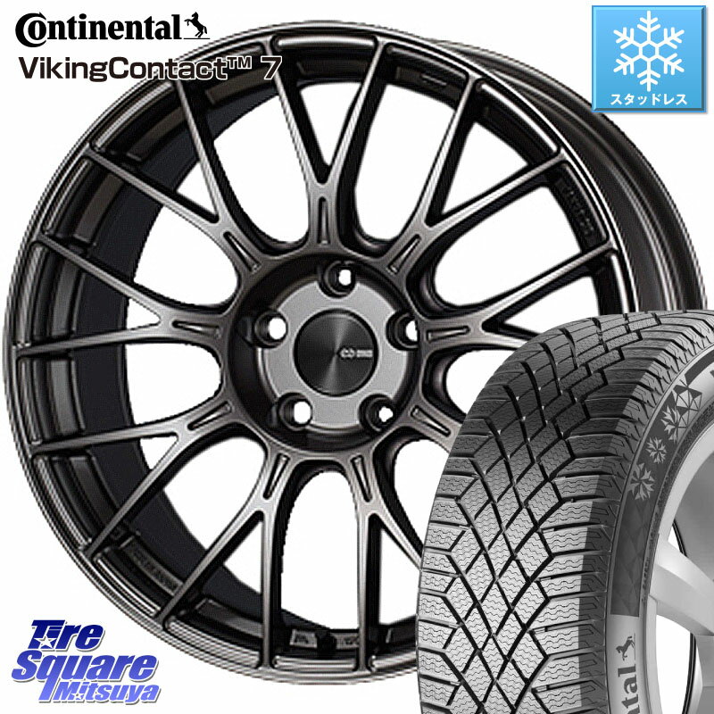 コンチネンタル VikingContact 7 バイキング スタッドレス 225/45R17 ENKEI エンケイ PerformanceLine PFM1 17インチ 17 X 8.0J(86 Brembo) +48 5穴 100 86 ブレンボキャリパー対応