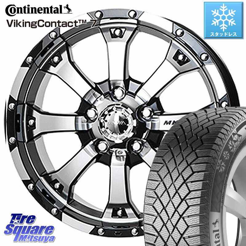 コンチネンタル VikingContact 7 バイキング スタッドレス 215/70R16 MKW MK-46 MK46 ダイヤカットグロスブラック ホイール 16インチ 16 X 7.0J +35 5穴 114.3 デリカ D5 D:5