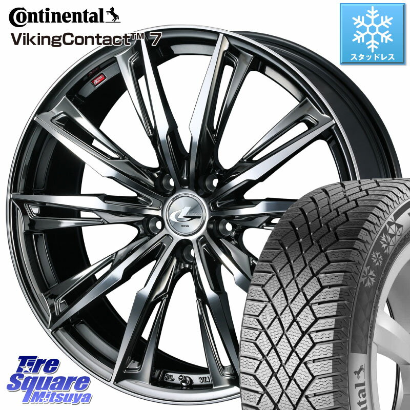 コンチネンタル VikingContact 7 バイキング スタッドレス 245/40R19 WEDS LEONIS レオニス GX ウェッズ ホイール 19インチ 19 X 8.0J +43 5穴 114.3