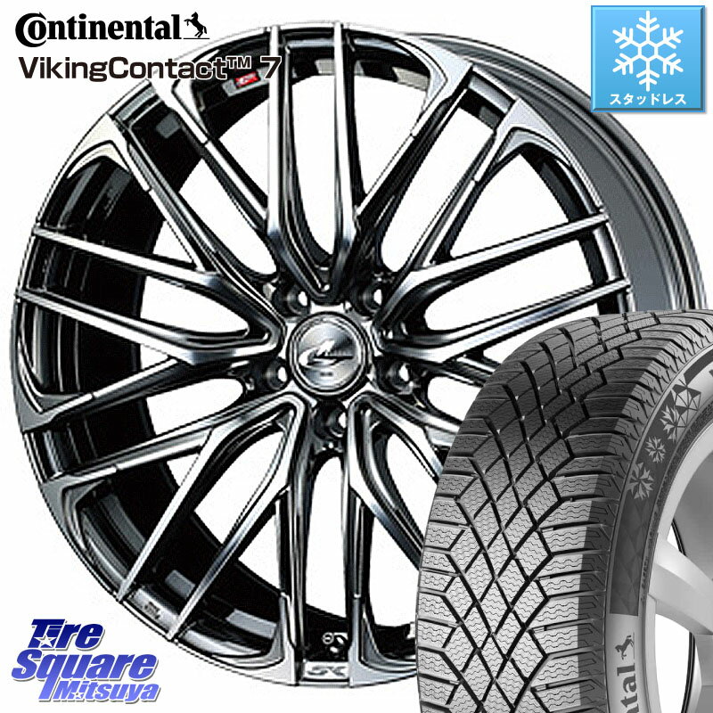 コンチネンタル VikingContact 7 バイキング スタッドレス 245/45R18 WEDS 38336 レオニス SK ウェッズ Leonis ホイール 18インチ 18 X 8.0J +42 5穴 114.3