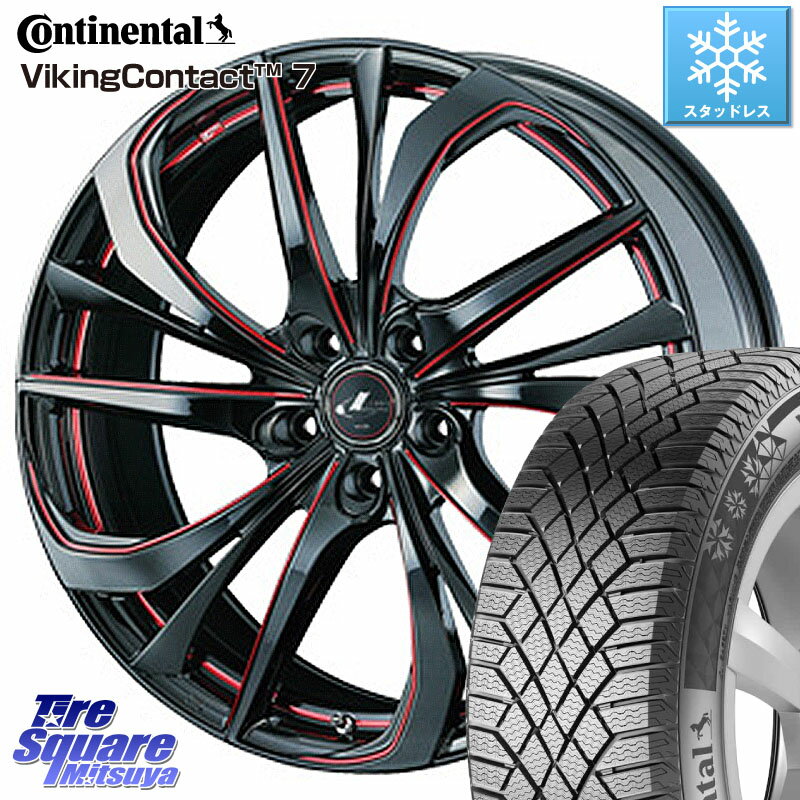 コンチネンタル VikingContact 7 バイキング スタッドレス 235/40R19 WEDS ウェッズ Leonis レオニス TE BKSC ホイール 19インチ 19 X 8.0J +43 5穴 114.3 カムリ