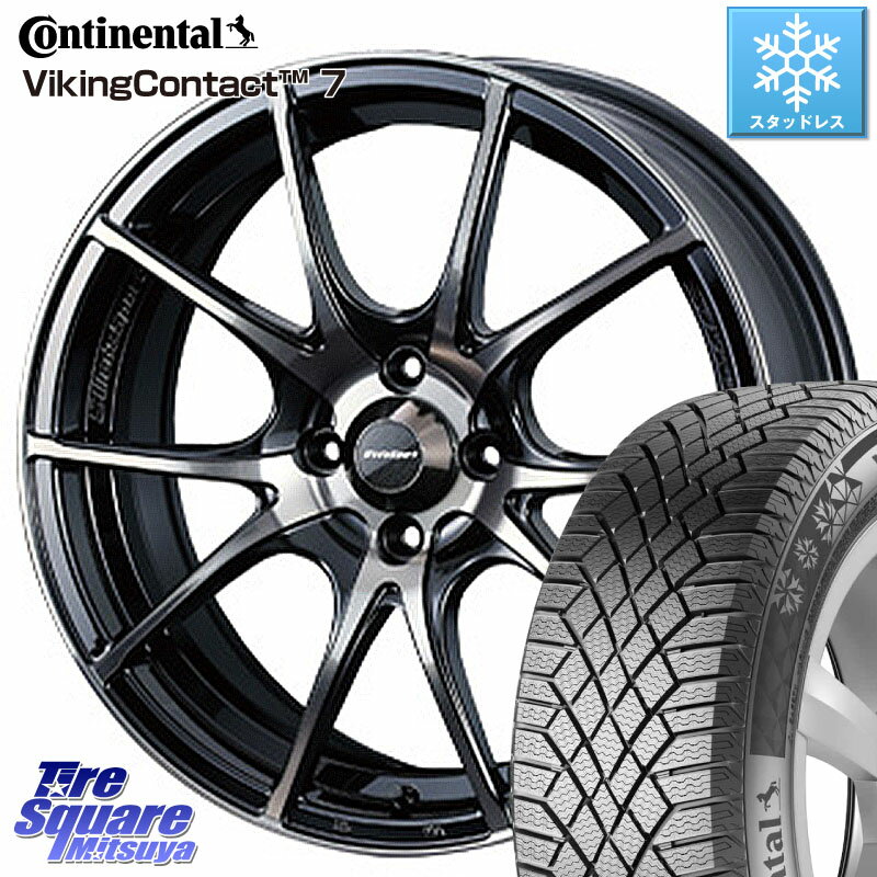 コンチネンタル VikingContact 7 バイキング スタッドレス 185/55R15 WEDS 72616 SA-10R SA10R ウェッズ スポーツ ホイール 15インチ 15 X 6.0J +38 4穴 100 サクシード